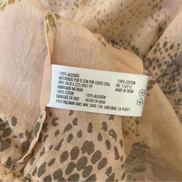 Vix Paula Hermanny Caftan Cover Up Size M Peachy Light Pink - Picture 8 of 8